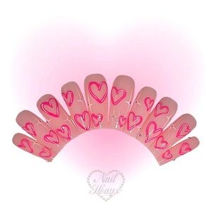 NEON HEARTZ Reusable Press On Nails